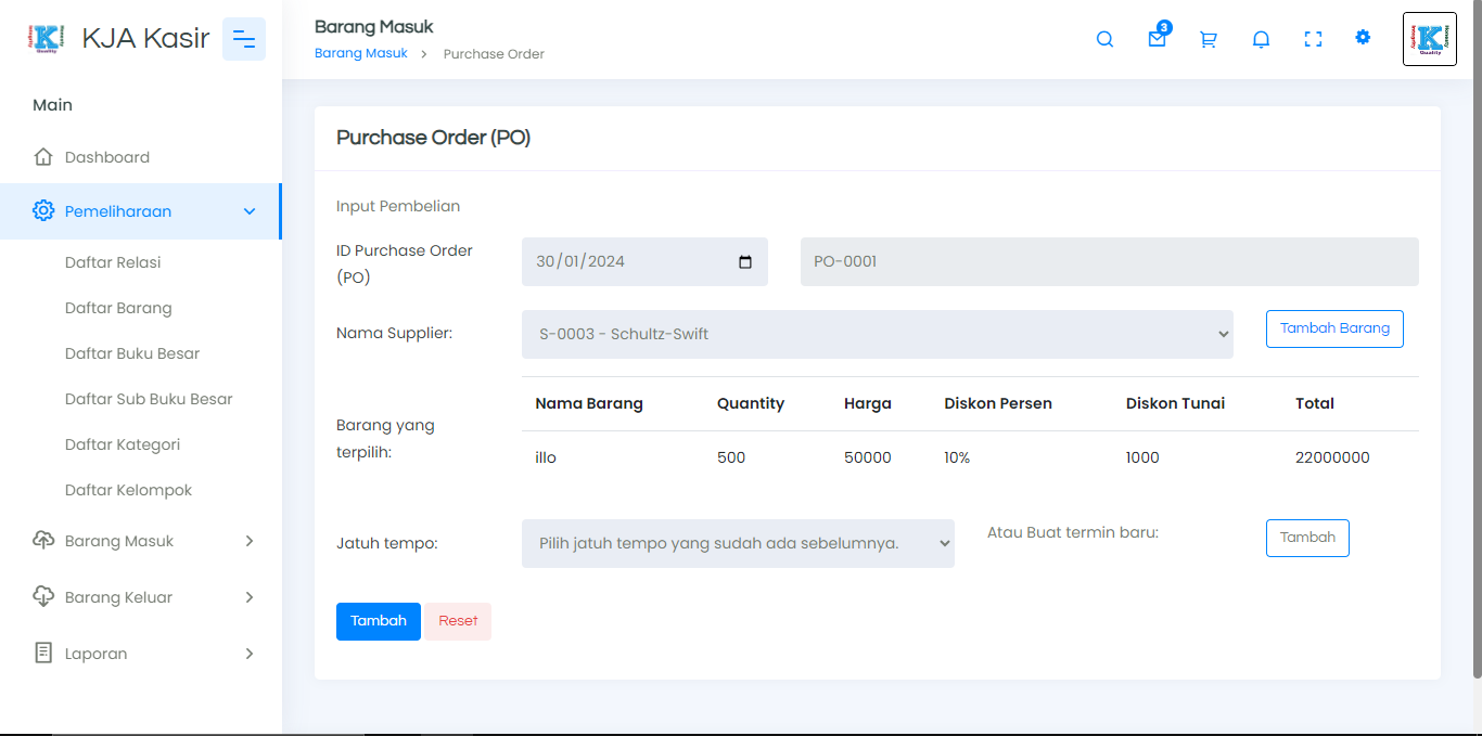 Financial Reporting System — Project Screenshot